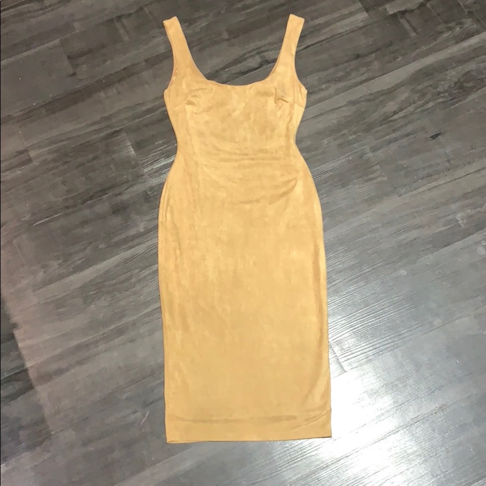 Beige bodycon dress